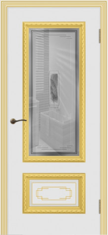 Cordondoor Межкомнатная дверь Дуэт R В2 ПО Узор 2, арт. 10924