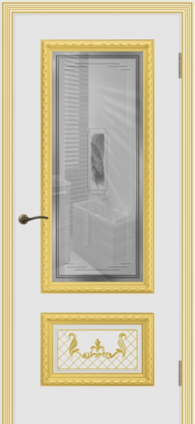 Cordondoor Межкомнатная дверь Дуэт R В3 ПО Узор 2, арт. 10929