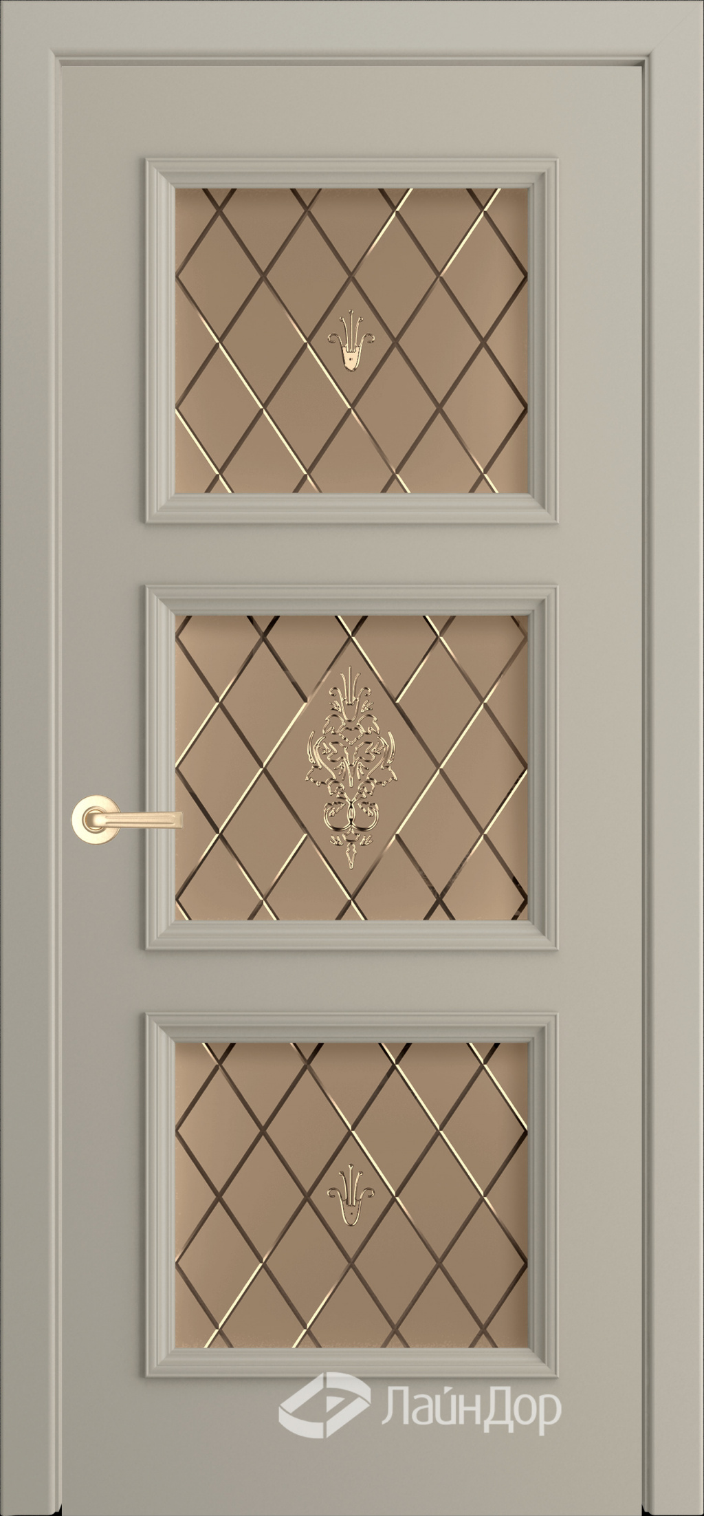 ЛайнДор Межкомнатная дверь Грация-1 Б7 ДО Лилия, арт. 10203 - фото №1