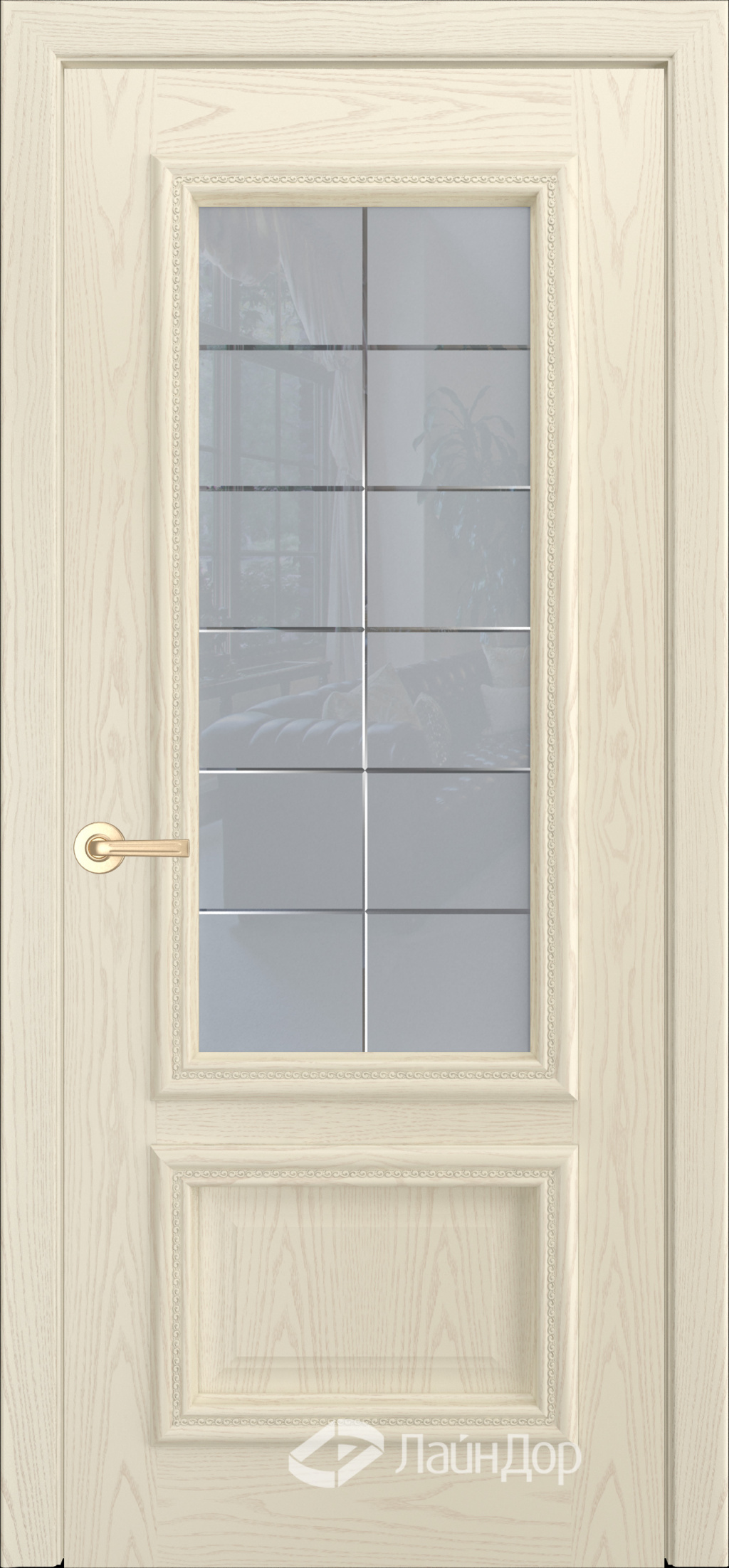 ЛайнДор Межкомнатная дверь Виолетта-Д Б009 ПО Решетка, арт. 10452 - фото №1
