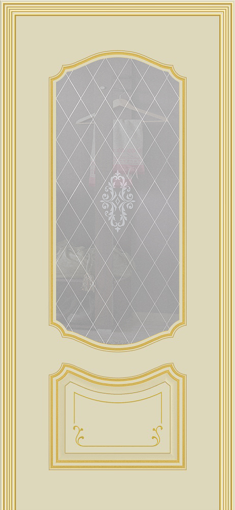 Cordondoor Межкомнатная дверь Соло В2 ПО Узор 1, арт. 10736 - фото №1