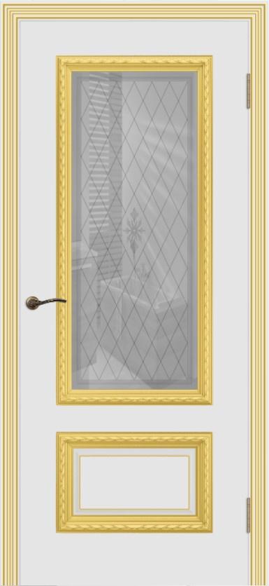 Cordondoor Межкомнатная дверь Дуэт R В1 ПО Узор 1, арт. 10918 - фото №1