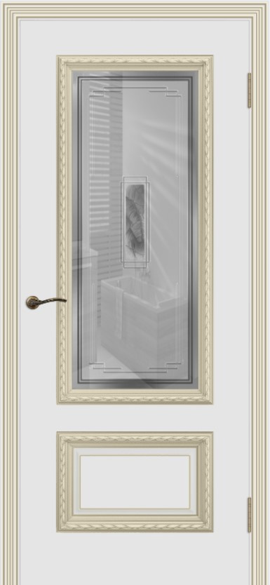 Cordondoor Межкомнатная дверь Дуэт R В1 ПО Узор 2, арт. 10919 - фото №2