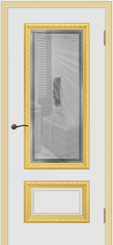 Cordondoor Межкомнатная дверь Дуэт R В1 ПО Узор 2, арт. 10919 - фото №1