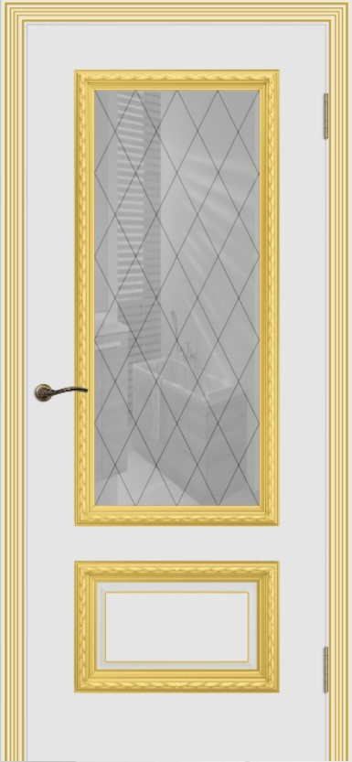 Cordondoor Межкомнатная дверь Дуэт R В1 ПО Узор 10, арт. 10921 - фото №1