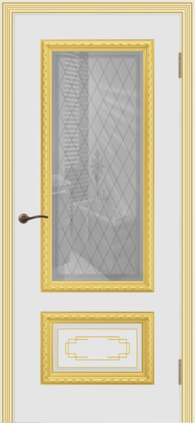 Cordondoor Межкомнатная дверь Дуэт R В2 ПО Узор 1, арт. 10923 - фото №1