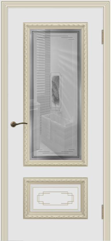 Cordondoor Межкомнатная дверь Дуэт R В2 ПО Узор 2, арт. 10924 - фото №2
