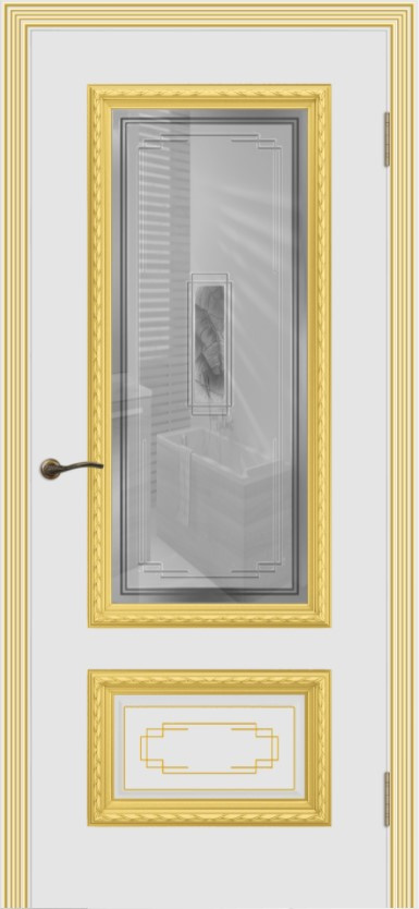 Cordondoor Межкомнатная дверь Дуэт R В2 ПО Узор 2, арт. 10924 - фото №1