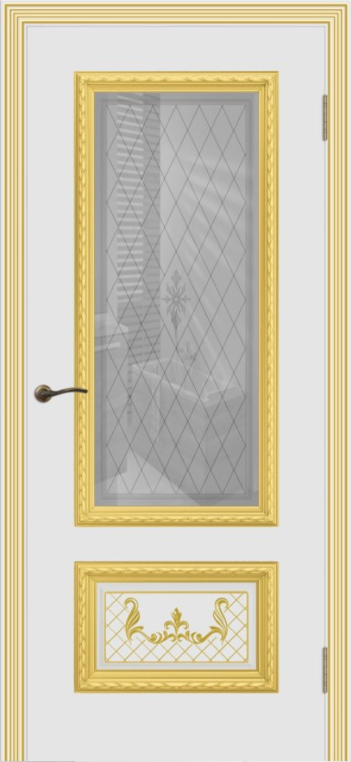 Cordondoor Межкомнатная дверь Дуэт R В3 ПО Узор 1, арт. 10928 - фото №1