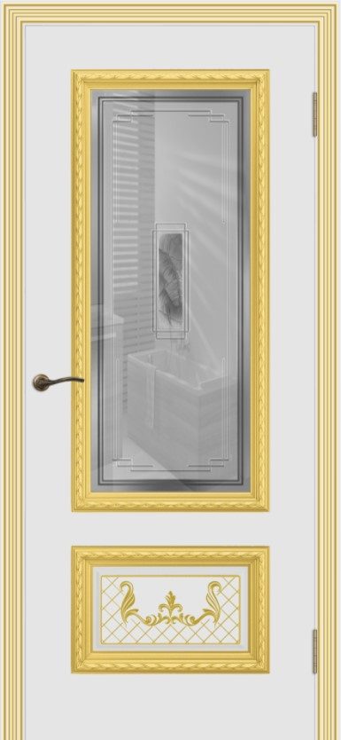 Cordondoor Межкомнатная дверь Дуэт R В3 ПО Узор 2, арт. 10929 - фото №1