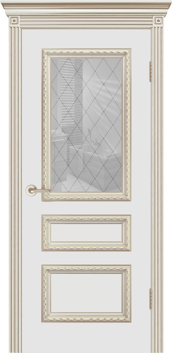 Cordondoor Межкомнатная дверь Трио R В1 ПО Узор 10, арт. 10942 - фото №1