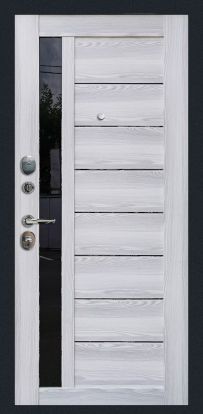 Входная металлическая дверь CordonDoor Модерн 2 2 замка 1.5мм металл (Лофт черный + МДФ)